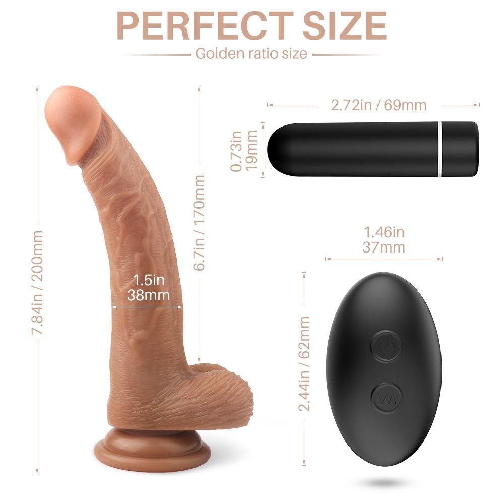 Vibrating Suction Cup Dildo & 6 Inch Penis