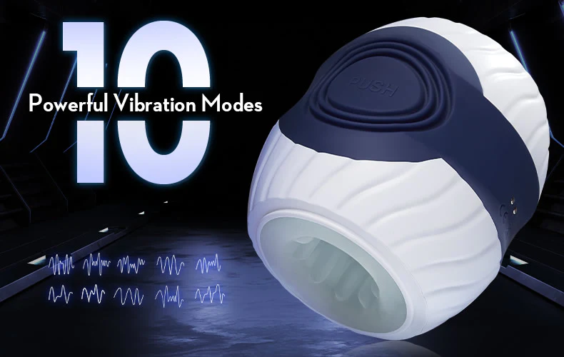 Mickey 10 Vibration Transparent Male Masturbatior with Controlling Handle
