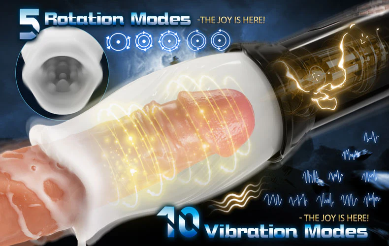 TORNADO 10 Vibration 5 Rotation Better Wrapping Masturbation Cup