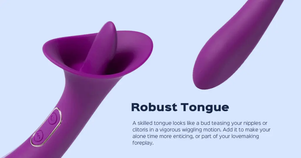 Clit Licking Tongue Vibrator with G Spot Stimulator 