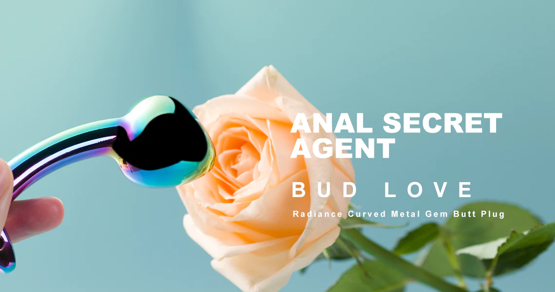 Bud Love - Radiance Curved Metal Gem Butt Plug