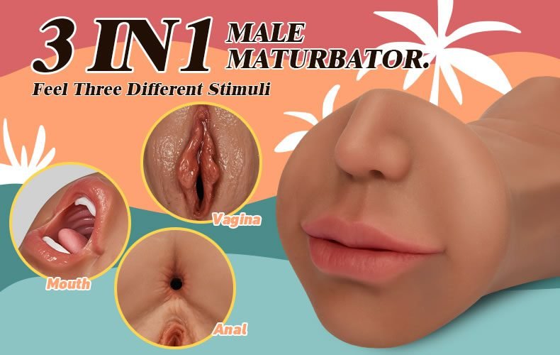 Three Channel Mouth Vaginal Anal Pocket Pussy