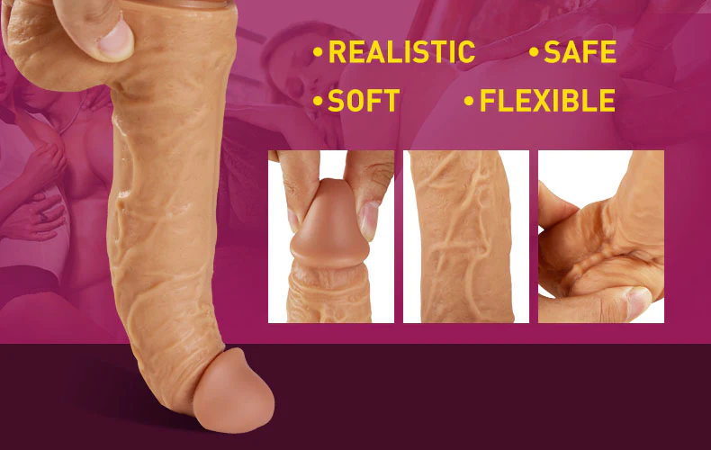 8.1-Inch Remote 3 Functions Multiple Combination Lifelike Dildo