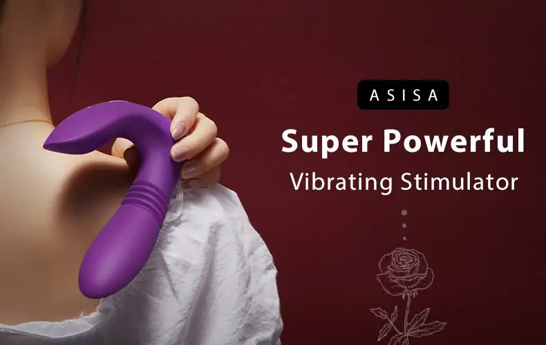 Asisa Unisex Super Powerful 12 Vibrating 3 Thrusting Stimulator