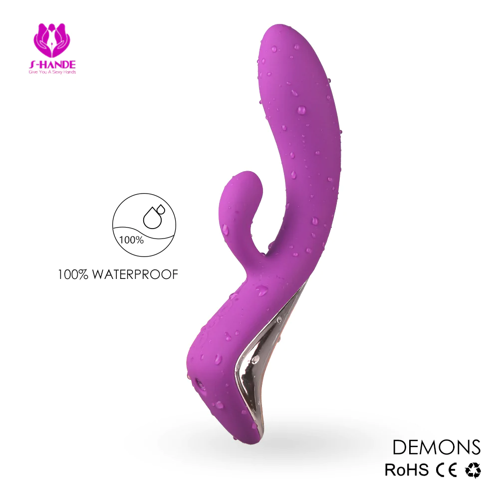 S-Hande - Curved Silicone G Spot & Clitoris Vibrator
