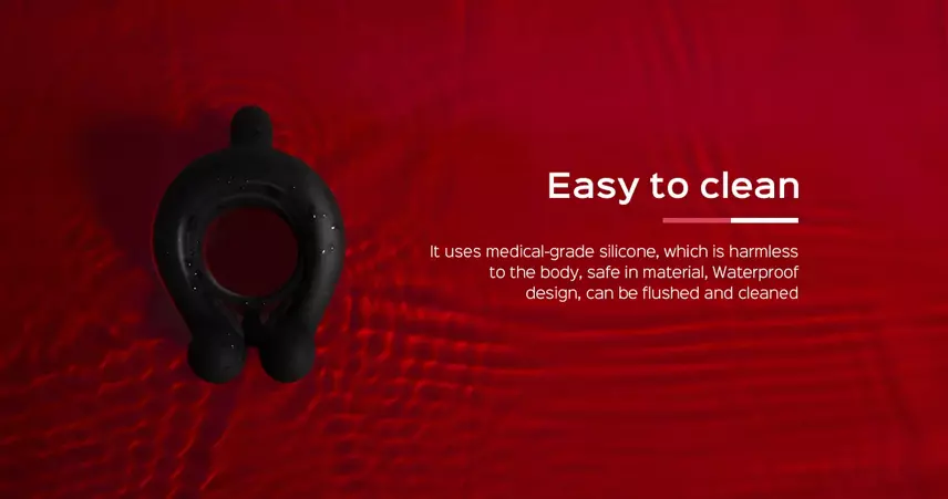 Kairos - Vibrating Cock Ring with 3 Bullets  Easy to clean 