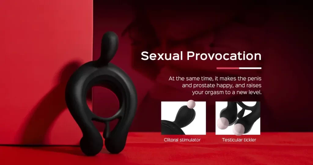 Kairos - Vibrating Cock Ring with 3 Bullets Sexsual Provocation 