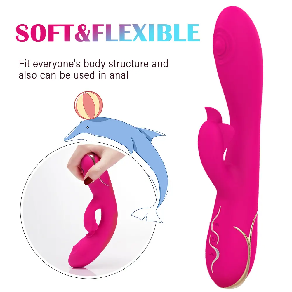 Rabbit Vibrator Clitoral G Spot Massager 7 Frequency 2 Motor Women Sex Toys Waterproof Rechargeable