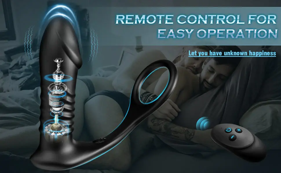 Moore - Silicone Remote Control Cock Ring Anal Vibrator