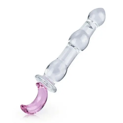 Pink Moon G Spot Lump Glass Dildo