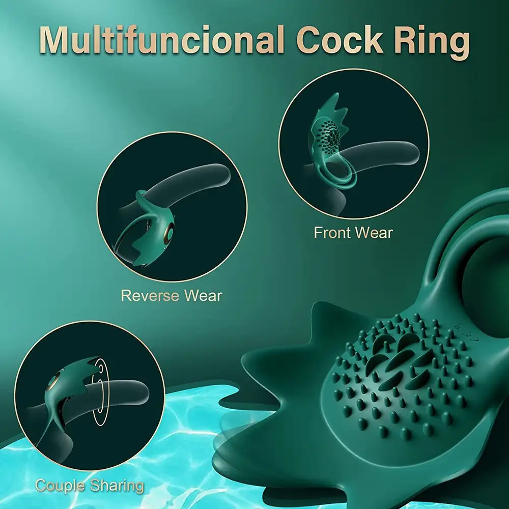 Wearable cock ring vibrator with 10 vibration modes