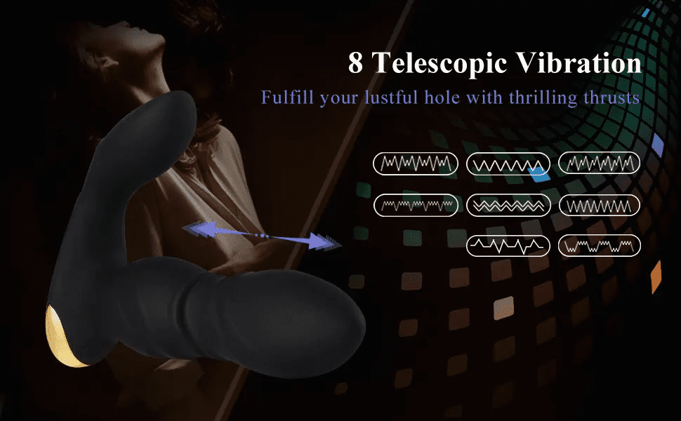 8-Mode Telescoping Vibration Anal Vibrator Butt Plug