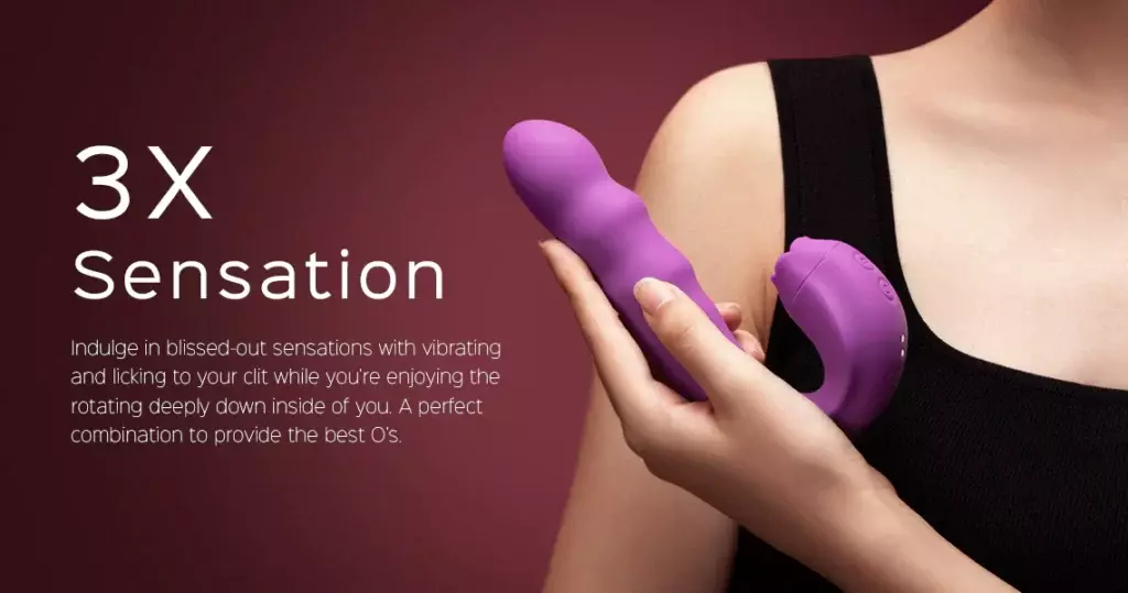 Lilian - G Spot Vibrator With Rotating Head & Tongue Vibrator