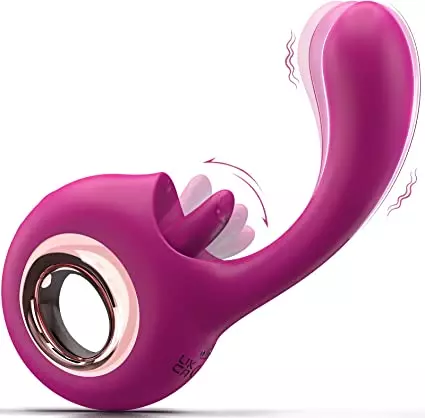 2 in 1 Clitoral Licking & Vibrating Adult Rose