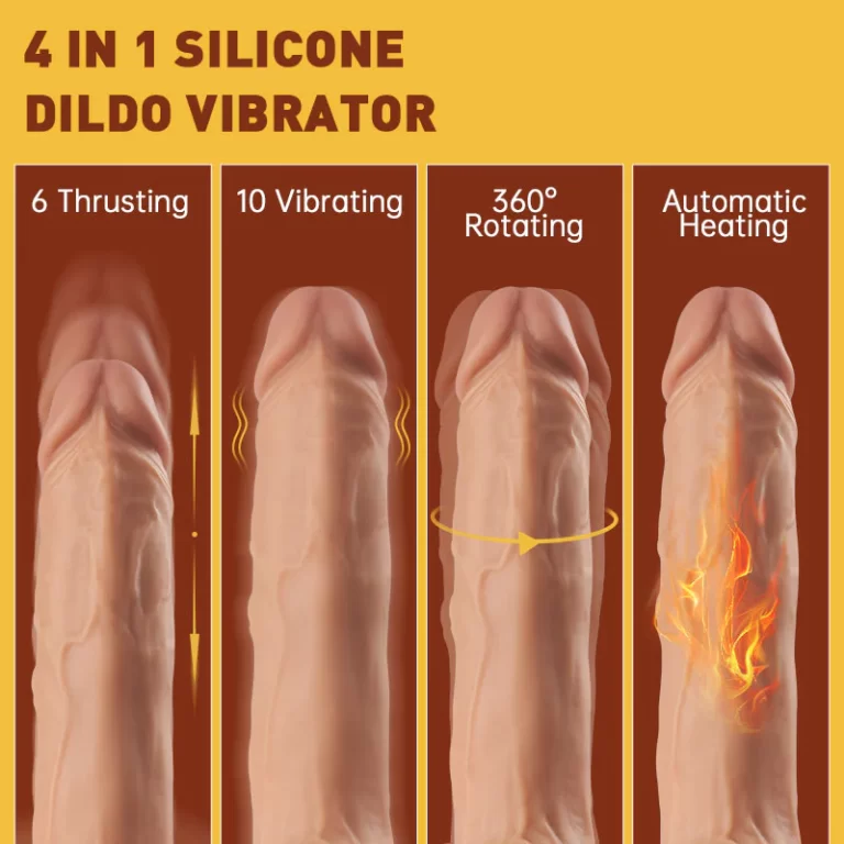 Allovers 6-Inch 4 in 1 Versatile Rotating Thrusting Vibrating Heating Dildo
