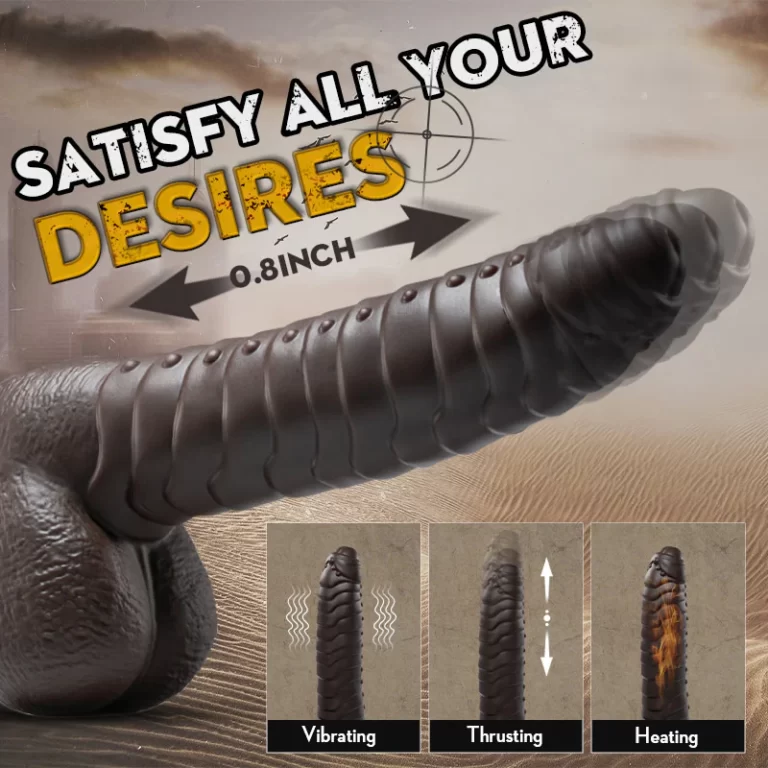 RATTLESNAKE 5 Vibrating 3 Thrusting Heating Function Fantastic Dildo