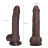 Black Warrior 8.7-Inch Remote Control 10 Vibrating Rotating Dildo