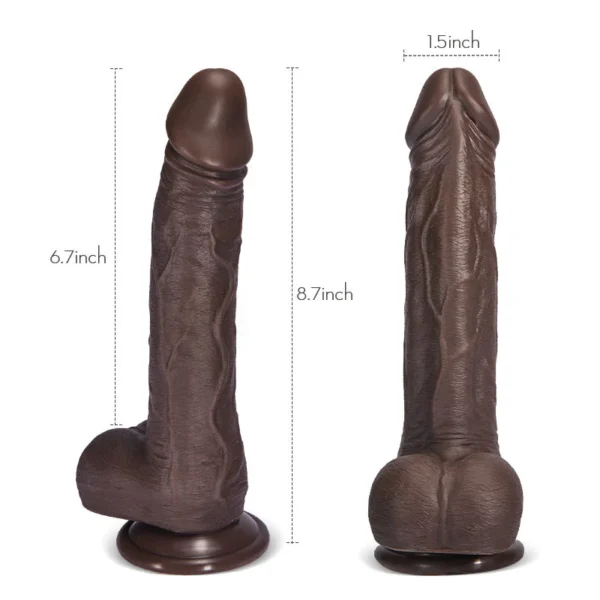 Black Warrior 8.7-Inch Remote Control 10 Vibrating Rotating Dildo