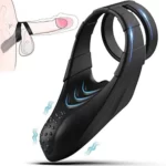 10 Vibration Modes Taint Teaser Penis Rings with Double Circles