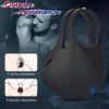 S-HANDE 1.29” 9-Speed Vibrating Penis Ring with Testicles Teaser