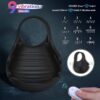S-HANDE 1.29“ 9-Speed Vibrating Penis Ring with Testicles Teaser