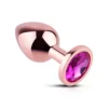 Pink Gem Rose Gold Metal Butt Plug