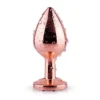 Pink Gem Rose Gold Metal Butt Plug