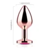 Pink Gem Rose Gold Metal Butt Plug