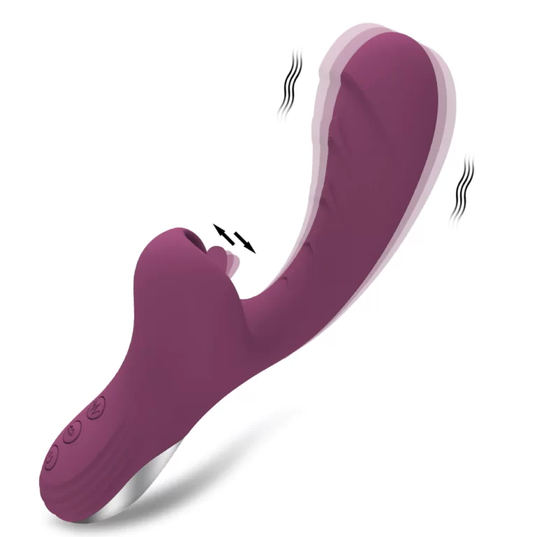 Tongue Licking Dildo Vibrators With 10 Licking & Vibrating Sex Toys