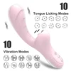 Tongue Licking Dildo Vibrators With 10 Licking & Vibrating Sex Toys