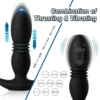 3 folds thrusting vibration butt plugs
