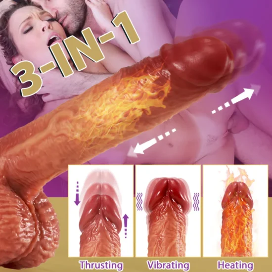 WENDT 3-in-1 Realistic Non-sticky Blush Dildo 9 INCH