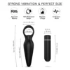 3in1 Anal Vibrator Bullet with Vibrating Cock Ring