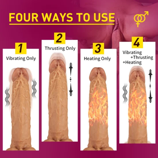 8.1-Inch Remote 3 Functions Multiple Combination Lifelike Dildo