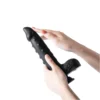 Alger - 8 Inch Black Vibrating Thrusting Dildo