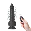 Alger - 8 Inch Black Vibrating Thrusting Dildo