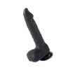 Alger - 8 Inch Black Vibrating Thrusting Dildo