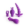 Clit Rubbing Nipple Vibrator & Vibrating Anal Beads Kit