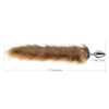 Long Fox Tail Butt Plug - Brown Fur