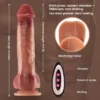 Cyrus- 8.66 Inch Vibrating & thrusting Swing Realistic Dildo