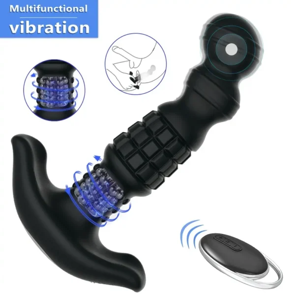 Particle Rotation Bead 10 Vibration Prostate Stimulator (2) Particle Rotation Bead 10 Vibration Prostate Stimulator