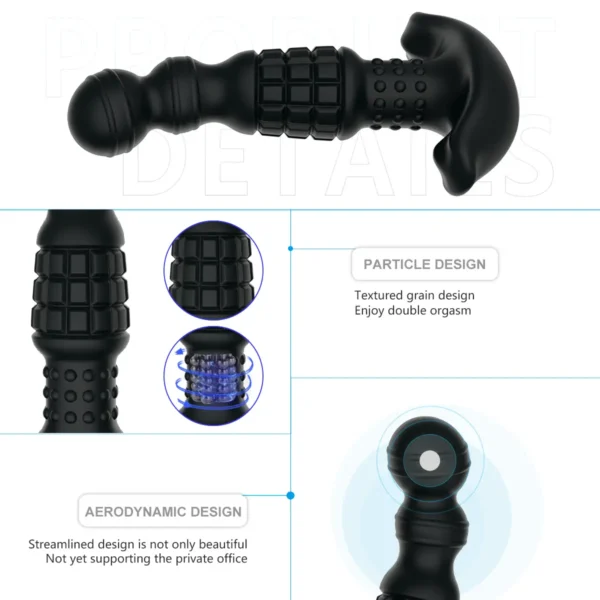 Particle Rotation Bead 10 Vibration Prostate Stimulator (6) Particle Rotation Bead 10 Vibration Prostate Stimulator