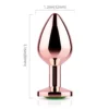 Rainbow Gem Rose Gold Metal Butt Plug