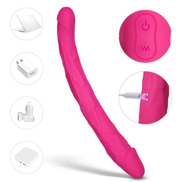 Sappho - Double Sided Dildo & Vibrating 12 Inch Dildo
