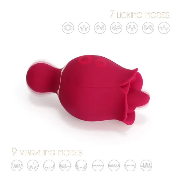 Sylvia - Tongue Licking Rose Vibrator (2) Sylvia - Tongue Licking Rose Vibrator