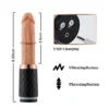 Venus 5.4-Inch 7 Vibrating 7 Telescoping Lifelike Silicone Realistic Dildo