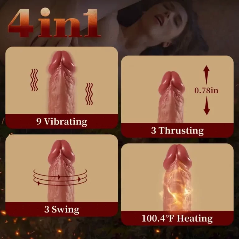 Ferrill 9 Vibrating Tongue Licking 3 Thrusting & Swing Heating 8.67 Inch Realistic Dildo