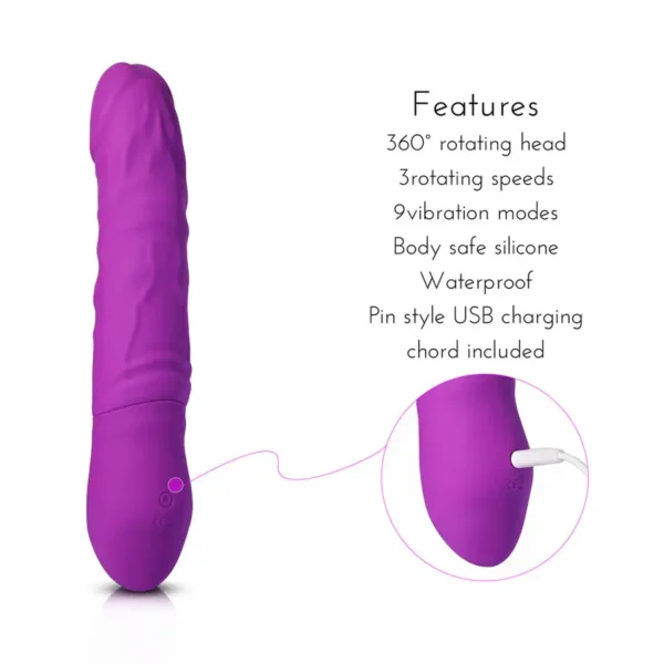 Kong - Rotating 6 Inch Dildo & G Spot Vibrator