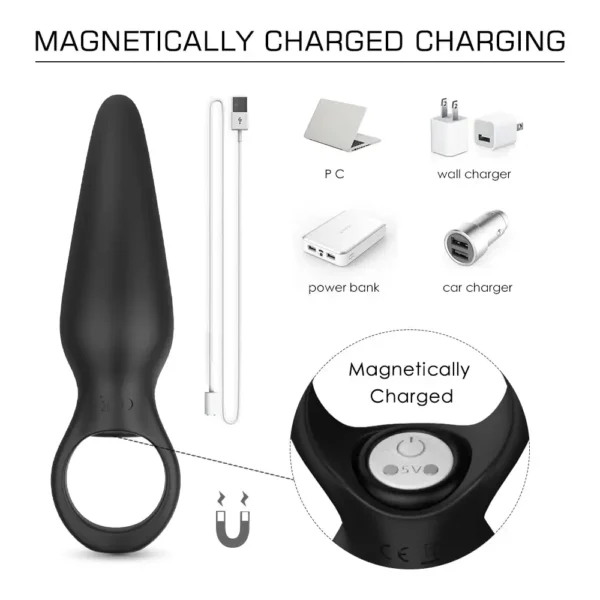 3in1 Anal Vibrator Bullet with7 3in1 Anal Vibrator Bullet with Vibrating Cock Ring