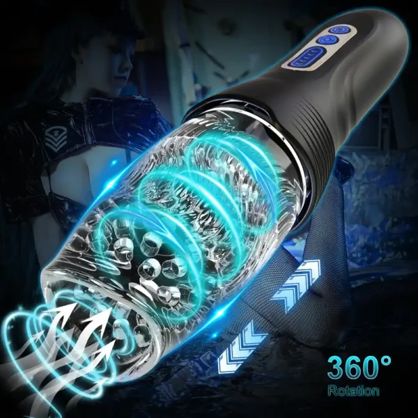 Rotation Thrusting vibrator Male Masturbation cup